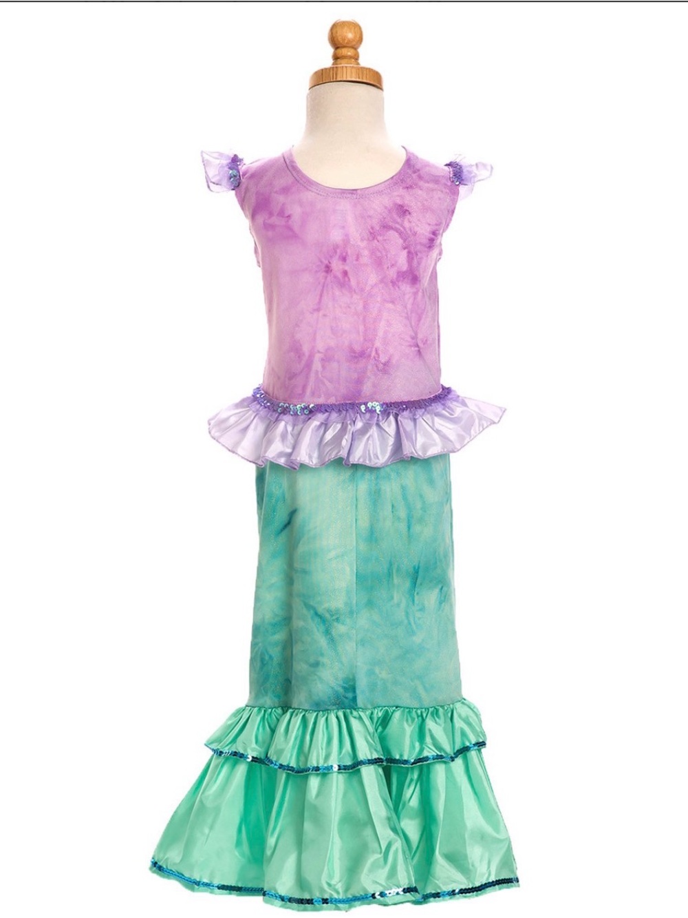 Kids Mermaid Dress-Up Costume in Purple & Teal - Picture 2 of 3
